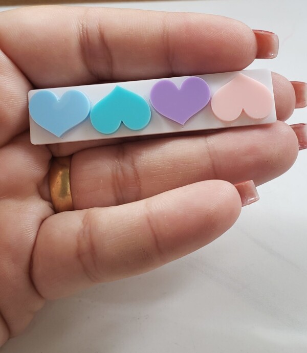 Hair Clip Coração Cor - 6cm - Imagem 1