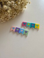 Hair Clip Bandeirinha com Coração - 6,5cm - Imagem 4