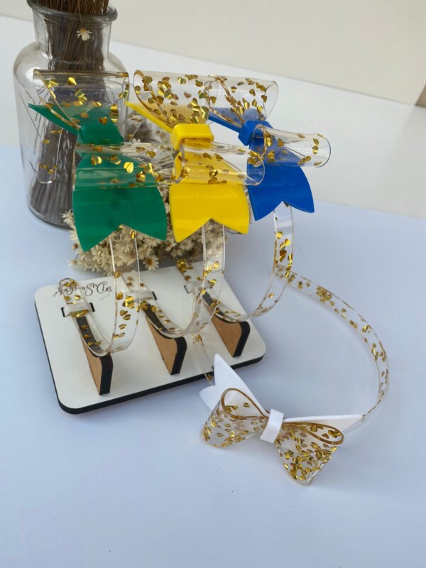 Tiara Laço Dobrado Coração Dourado - Copa - Imagem 16