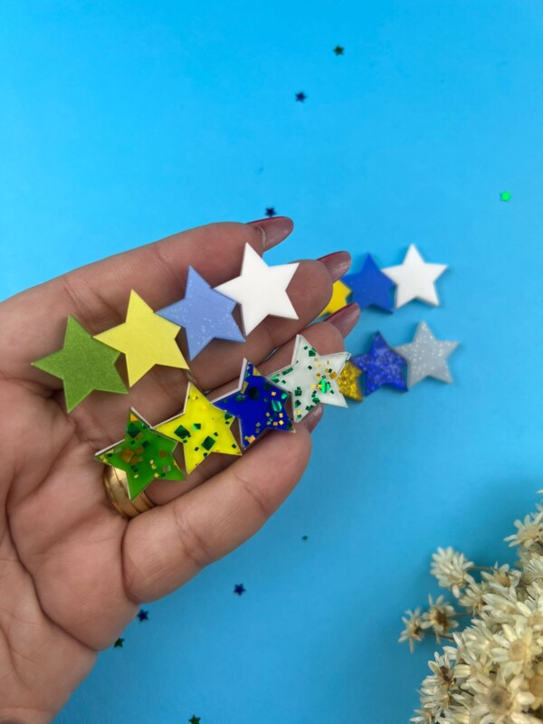Hair Clip Estrela 2 - Copa - 6,5cm - Imagem 1