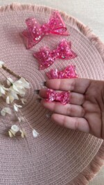Laço Dobrado Cristal Rosa Pink Estrela - Imagem 3