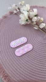 Hair Clip Flor Margarida Oval - 6,5cm - Imagem 3