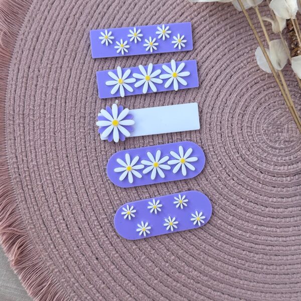 Kit Hair Clip Flor Margarida