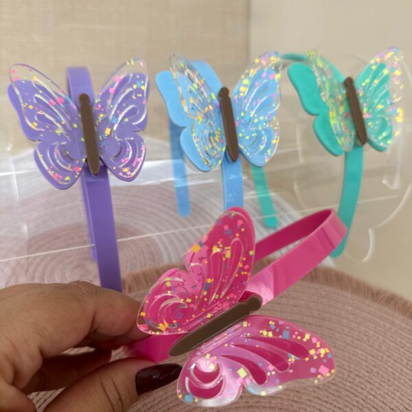 Tiara Borboleta 3D Confete Vazada - 2023