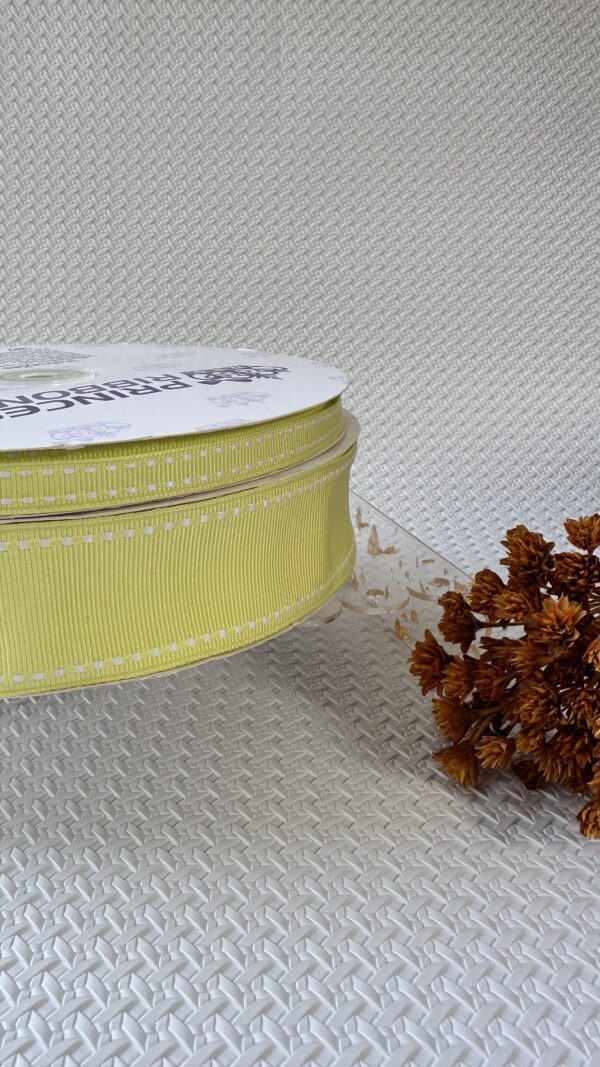 Fita Pespontada Gorgurão Princess Amarelo - Imagem 1