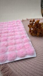 Pompom Pelinho Pequeno Rosa Bebê - 2,5cm - Imagem 2