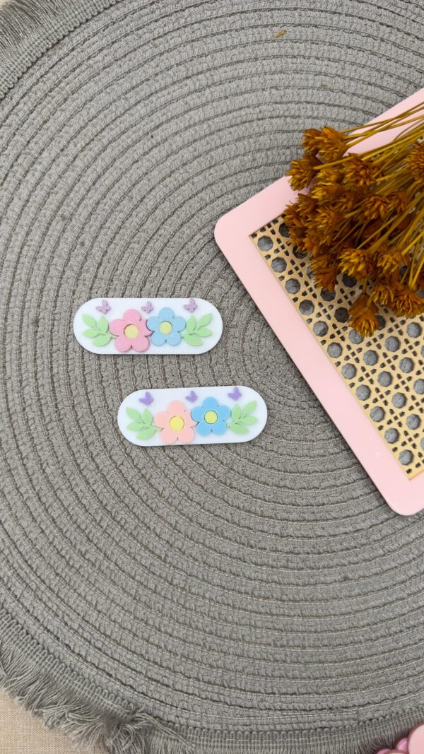 Hair Clip 2 Flores 6,5cm - Imagem 4