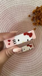 Hair Clip Hello Kitty 2 Rosa - Imagem 2