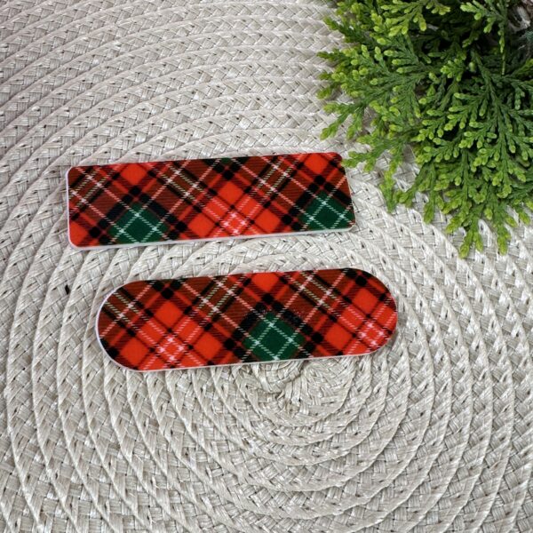 Hair Clip xadrez 2 Sublimado-Natal 2024