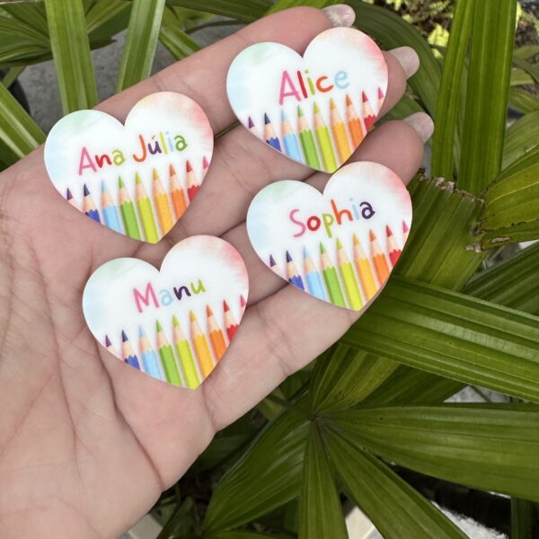 Aplique coração personalizado
