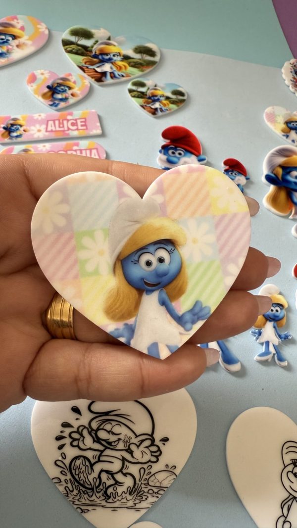 Coração Smurf  Sublimado -3 - Imagem 1