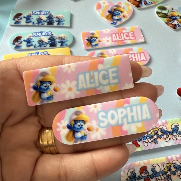 Hair Clip Smurf Sublimado- 6