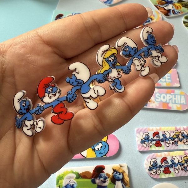 Aplique Tiara Sublimada Smurf