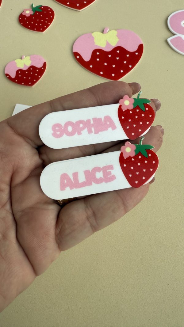 Hair Clip Morango Sublimado- 1 - Imagem 2
