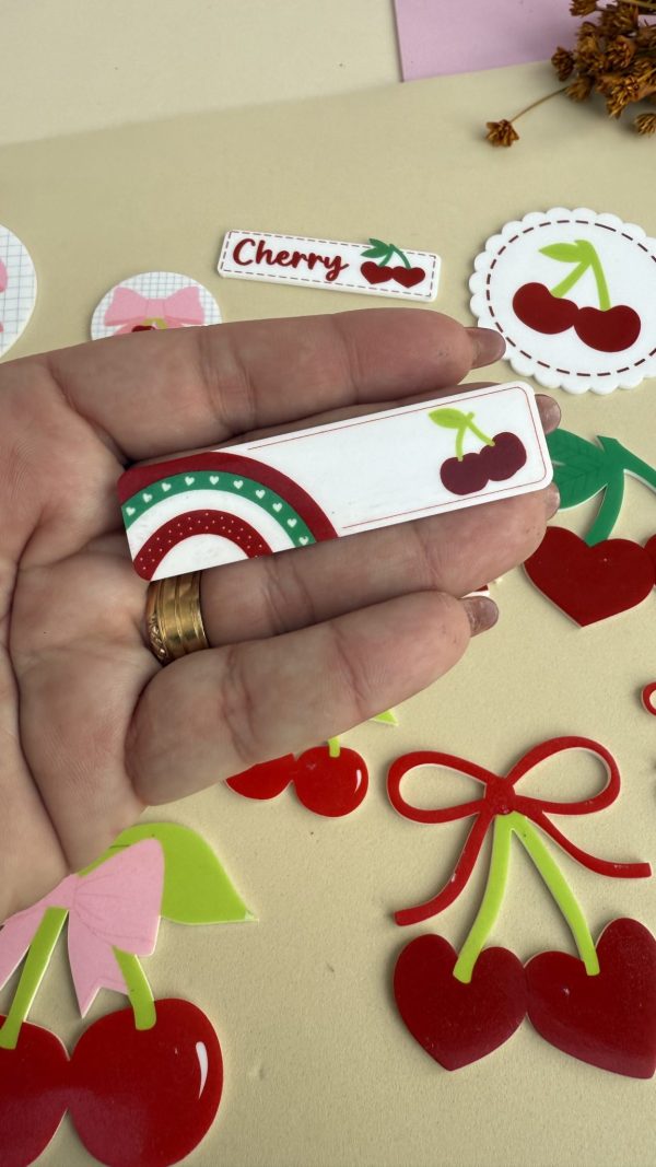 Hair Clip Cereja Sublimado- 1 - Imagem 1