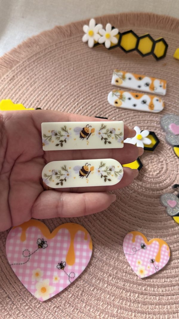 Hair Clip  abelhinha 2 - sublimado - Imagem 1