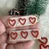 Hair Clip 3 corações  - Natal 2025