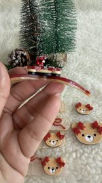 Aplique para Tiara Laço com rosto ursinha - Natal 2025 - Imagem 5